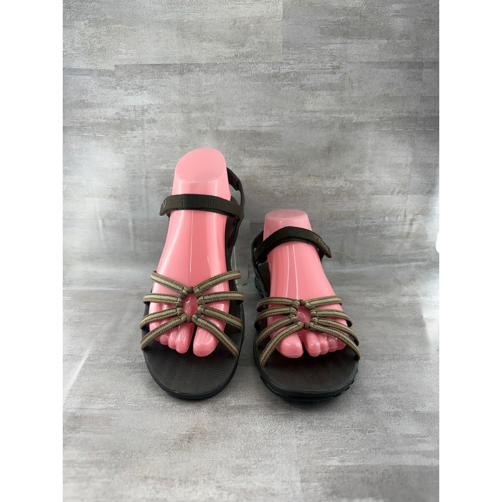 Teva Kayenta Women Sz 8 Brown Olive Strappy Sport Hiking Sandals 6310 F20015A